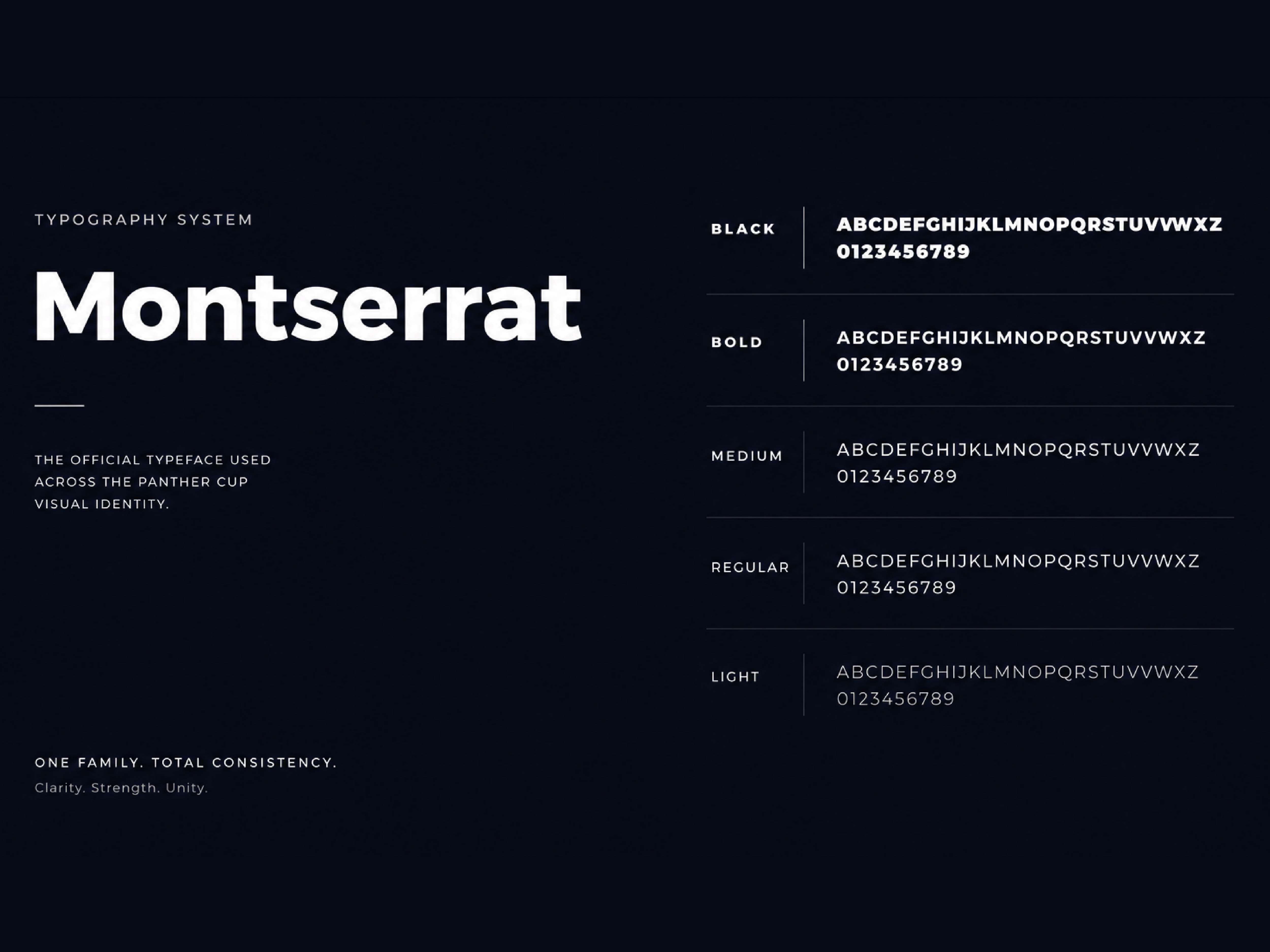 Panther Cup Typography System